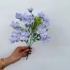 Flor de Manzano Simulada de 5 Pétalos, Flor Artificial, Flor de Seda, Accesorios para Tocados DIY, Ramo de Ramas de Flores Artificiales Semiacabado