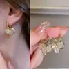 Aguja de plata 925, diseño de nicho, aretes de puesto de mercado nocturno, fuente mayorista, aretes de moda estilo coreano, aretes populares