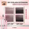 Set de Pegamento para Pestañas Postizas DIY Transfronterizo Europeo y Americano, Segmentado, Gran Capacidad, Espeso y Rizado, 30D40D Venta al por Mayor
