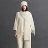 Bufanda y Chal Doble Uso de Cachemira para Mujer, Sencillo, Cómodo y Versátil, Cálido, Color Puro, Nuevo Estilo Suave Otoño e Invierno