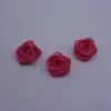 Flor de poliéster de 1.5 cm con flor de rosa hecha a mano DIY tocado de flor decorativo accesorios para el cabello