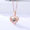 Collar de proyección de amor con memoria de amor en 100 idiomas, personalidad de celebridades en línea, imagen a color nano microtallada TikTok femenina