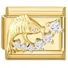 Amuletos Transfronterizos304 Acero Inoxidable Módulo Circonita Estrella de Mar Murciélago Mariposa Perla Pulsera Niñas Cuentas Suministro