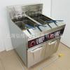Suministro directo de papas fritas pierna de pollo Freidora vertical de doble cilindro y cuatro pantallas freidora eléctrica 56L de capacidad freidora de doble cilindro con temporizador