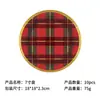 Platos desechables de papel a cuadros rojos transfronterizos con astas de Navidad, vasos de papel, servilletas de papel, vajilla, decoración de set para fiesta de cumpleaños