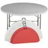 Mesa Redonda Plegable Mesa de Comedor para Uso Doméstico, Mesa Redonda Grande de Plástico, Mesa de Jardín, Mesa de Comedor, Mesa Plegable