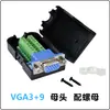 Adaptador de Interface VGA Sem Solda Conector Macho e Fêmea DB15 de Três Fileiras com Carcaça Conector de Monitor de 15 Pinos