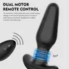 Equipamento sexual masculino e feminino, plug anal de contas de silicone, estimulação vibratória de 10 frequências, vibrador de masturbação anal, plug de câmara posterior