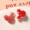 Parche de cabeza de oso con lentejuelas de azúcar de color coreano, accesorios de resina para hacer tú mismo, pendientes, pinza para el pelo, funda para teléfono móvil, material al por mayor
