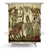 Nova série especial de pintura original egípcia Moderna simples impressão em poliéster à prova d'água à prova de mofo cortina de chuveiro YL1248