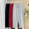 Pantalones de hoz acolchados casuales de invierno para hermana gorda de 200 kg talla grande pantalones cálidos para mujer 5452