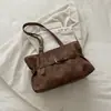 Bolsa Tote Nova de Outono 2026 com Estampa Xadrez Retrô Feminina de Grande Capacidade para o Dia a Dia Bolsa de Ombro Única Bolsa de Mão Versátil