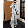Otoño 2026 Nuevas Llegadas Sentido del Diseño Casual Deportivo Unisex Conjunto Sudadera de Peso Pesado Sensación de Alta Gama Pantalones Largos Sueltos