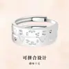 Anillo de Pareja Gato y Perro Felices Luminosos de Plata Pura S999 Lujo Accesible Diseño Lindo Anillo de Plata de Ley Regalo para Hombres y Mujeres