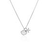 Collar de concha y estrella de mar para mujer, sencillo, popular en Internet, diseño de nicho, sentido de por vida, collar Bei, cadena de clavícula de acero de titanio.