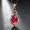 Versão coreana da venda quente Novo Pingente Natural de Turmalina Vermelha de Pombo Cor de Ouro 18K Pingente de Pedra Preciosa Pingente Diamante Sul-Africano
