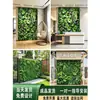 Pared de Plantas Artificiales de Alta Gama Decoración de Pared de Fondo de Plantas Verdes Interior Balcón Puerta de Entrada Tridimensional Césped Artificial Biónico