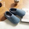 Estilo japonês inverno simples casa interior piso de madeira impermeável antiderrapante mudo masculino e feminino casal bolsa com chinelos de algodão espesso