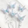 Celebridad de Internet Estilo Ins Decoración de Pastel Mariposa Arte de Hierro Hermosa Hada Bronceado Acrílico Redondo Marca Cumpleaños Enchufe para Hornear