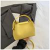 Bolso Satchel Cubo de Alta Gama 2025 Nuevo Estilo Coreano Cuero Suave Texturizado Diseño Nicho Versátil Bolso de Hombro Cruzado