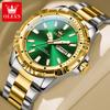 Reloj de marca Oulishi, venta al por mayor transfronteriza, luminoso, doble calendario, resistente al agua, reloj de cuarzo sencillo para negocios, reloj para hombre, entrega