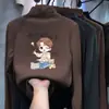 Nova camiseta infantil da moda, estilosa blusa de manga comprida com gola alta parcial em fleece, top legal para meninos, nova camada interna de outono e inverno