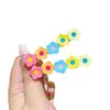 Pinzas de pelo con flores de colores para mujer, lindas y femeninas, para la frente y el flequillo lateral, pasadores de pelo de flores pequeñas de dibujos animados, accesorios para el cabello, pinzas de cocodrilo