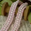 Ribete de Encaje Plisado de Malla de 2 cm con Encaje de Perlas de 6 Filas para Ropa, Vestidos de Novia, Bolsos, Accesorios de Ropa Hechos a Mano