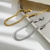 Pulseira Simples de Aço Inoxidável Feminina Europeia e Americana Design de Nicho Transfronteiriço Aço Titânio Corrente Redonda de Cobra Pulseira que Não Desbota para Meninos