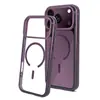 Aplicável em Fronteiras iPhone18Promax Painel Traseiro Transparente Capa Magnética para Celular Apple 17Pro Capa de Liga de Alumínio 16P