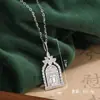 Colar com Pingente Nova Porta da Felicidade em Prata de Lei S925 Feminino Precisão Micro-Incustado Diamante Gaiola de Pássaro Versátil Corrente de Clavícula Atacado
