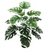 Planta Artificial Escandinava Hoja de Tortuga en Maceta Paisajismo de Sala de Estar Interior Plantas Verdes Falsas Adornos de Pie Plantas Pegadas Decorativas