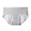 Pantalillas de seda helada para mujer, cintura media-baja, encaje de nailon, entrepierna 100% algodón, calzones para mujer, venta al por mayor directa de fábrica