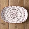 Prato de Peixe Oval Denier 12 polegadas Estilo Nórdico Cerâmica Esmaltada Louça Doméstica Prato Grande Prato para Peixe Cozido no Vapor