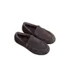Mocasines de felpa de cuero genuino suave, suela blanda, estilo old money, para mujer, invierno, sin cordones, zapatos para conducir persona perezosa, zapatos de algodón, zapatos sencillos de pelo