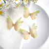 Pacote com 3 Borboletas de Tule 3D de Camada Dupla de 5cm para Acessórios de Cabelo DIY Feitos à Mão, Materiais de Decoração, Brincos de Maquiagem Facial Estilo Antigo Hanfu