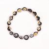 Pulsera exclusiva transfronteriza de 8 cm con cuentas de flores de colores de vidrio, pulsera elástica con cuentas, ajustable, en stock, venta al por mayor