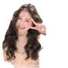 Peruca Hua Kou Feminina Cabelo Longo Aplique em V Peça Única Invisível Sem Marcas Extensão de Cabelo Cabelo Cacheado Ondulado de Água Cabelo Artificial