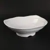 Prato Branco Melamina Louça Formato Irregular Prato Prato Criativo Prato de Jantar Prato para Comida Ocidental Prato Comercial Atacado