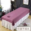 Cama de belleza cama para salón de belleza blanca con agujero pieza de algodón de seda antiarrugas masaje push-pull para cuerpo secado rápido