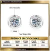 Bestseller de transmisión en vivo transfronteriza: Aretes cuadrados de moissanita de 1 quilate, plata de ley S925 con acentos de diamante, joyería al por mayor