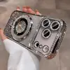 Soporte Magnético con Brillo de Pedrería Adecuado para Funda de Teléfono Móvil Iphone17Promax con Película para Lente Apple 16 Anti-Caída 15