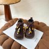 Moda Infantil Botas Amarillas 2025 Otoño Nuevo Estilo Gamuza Ligeras Coloridas Modernas Versátiles Lindas Casual Zapatos para Niños
