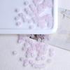 Pulsera de cuentas de vidrio para hacer tú mismo, cuentas sueltas de burbujas de doble color a juego, cuentas redondas, cuentas de vidrio rosa chapadas en oro esmerilado, material de borla de estilo antiguo