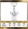 Collar de Plata S925 para Mujer, Cadena con Colgante Cuadrado del Zodiaco de Moda de 1 Quilate, Joyería de Moissanita al por Mayor, Suministro Transfronterizo