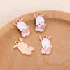 Moda europeia e americana desenhos animados acessórios de joias metal gotejante coelho fofo joias acessórios de joias diy atacado