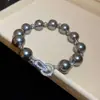 Pulsera de Perlas y Circonita Cúbica Retro Francesa Lujo Ligero Gama Alta Exquisita Cadena de Mano Estilo Elegante de Nicho Versátil para el Viaje Joyería de Mano