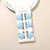 Mini presilhas de cabelo coloridas transfronteiriças de 2,5 cm, presilhas fofas e doces para franja, conjunto de 6 peças de acessórios de cabelo