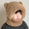 Gorro para Niños Niño 2025 Nuevo Bufanda de Invierno Integrada Gorro Engrosado a Prueba de Viento Niña Niño Protección para las Orejas Capucha