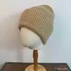 Gorro de Punto de Pelo de Conejo Versátil de Color Sólido para Hombres y Mujeres, Gorro Simple de Lana Estilo Japonés, Gorro de Punto Cálido para Otoño e Invierno que Protege las Orejas